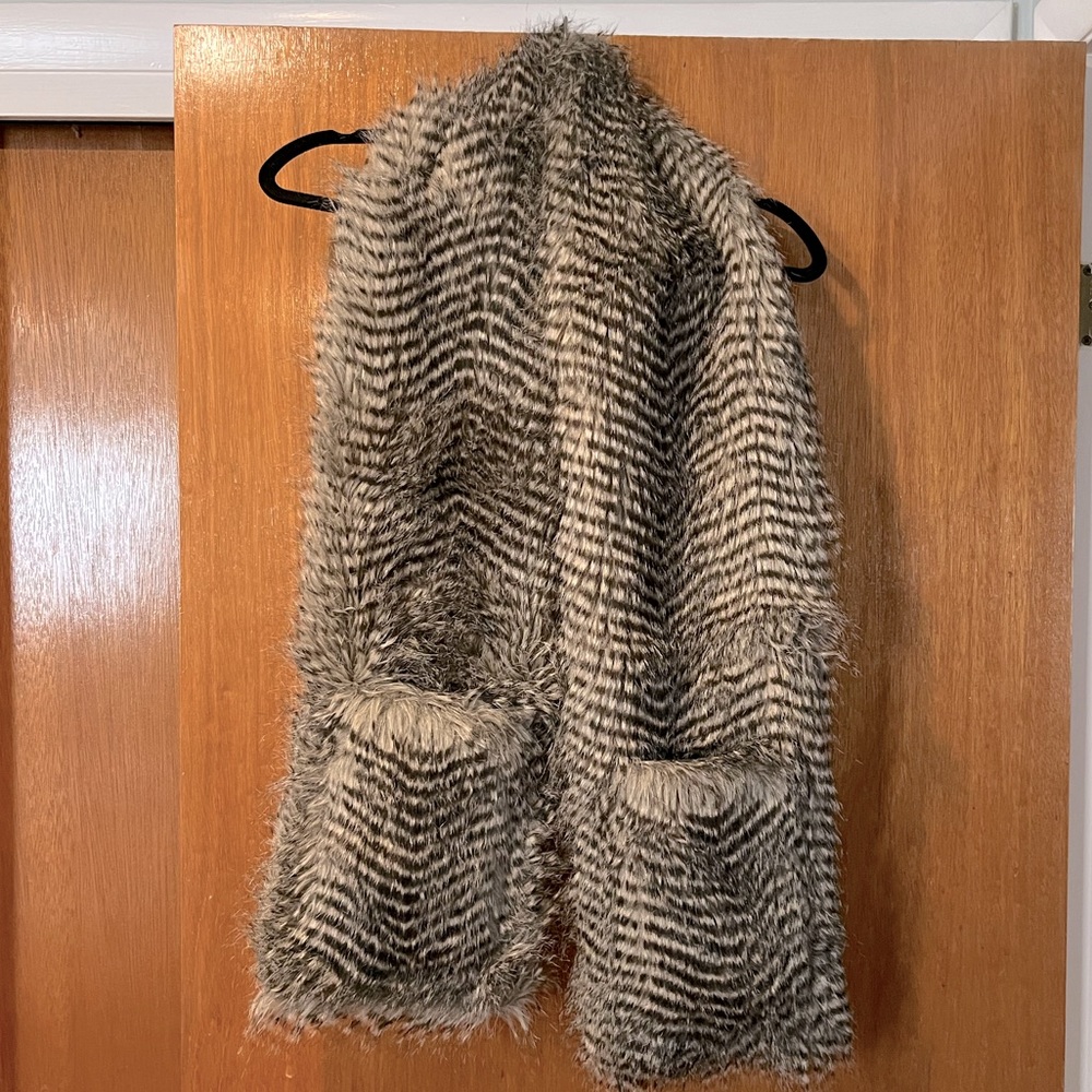 Karl Lagerfeld for Impulse long animal print fur scarf